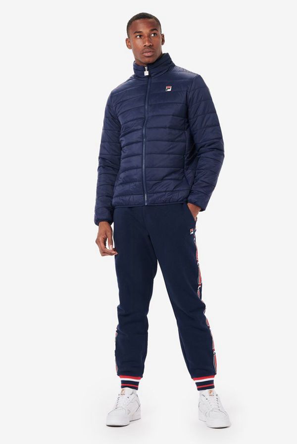 Jaquetas Fila Homem Azul Marinho - Fila Skip Colour Block Puffer En Portugal,KGZM-92706